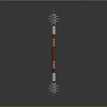 Sci-fi Hammer Sci-fi Stick Mace Sci-fi Weapon Ancient Weapon Hammer Cold Weapon Medieval Item 3d model
