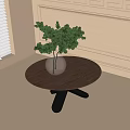 Modern round coffee table 3d model
