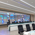 Command Center Monitoring Room Monitoring Center Modern Command Center Large Screen War Room 3d model