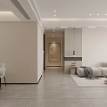 Modern Living And Dining Room Interior Design With Sofa Dining Table And Pendant Lights