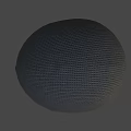 Black Knit Balaclava Hat With Eye And Mouth Holes Design On Gray Background Shadow