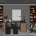 Modern study 3d model