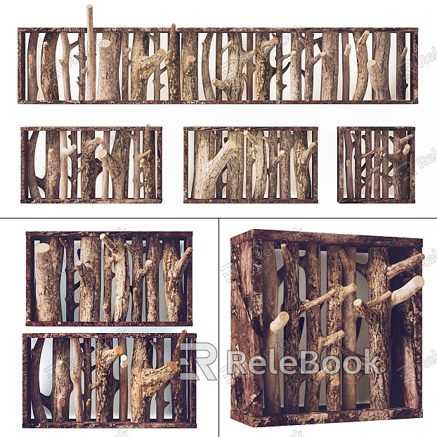 Branch decoration wall decoration model