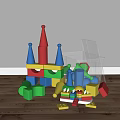 Modern toys children's toy building blocks 3d model