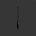 Futuristic Mechanical Device With Black Wing Shaped Parts And Metallic Long Handle