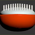 Red Body White Bristles Oval Shaped Household Cleaning Brush For Daily Use