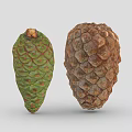 Two Distinct Fruit Inspired Cones In Different Colors