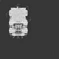 Green Military Armored Tank With Cargo Load And Multiple Wheels