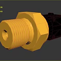 Golden Threaded Connector Component For Smartphone Digital Devices With Black Base