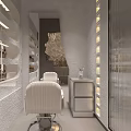 Modern Beauty Salon Interior Design With Reception Counter Mirrors Decorative Lighting And Elegant Decor