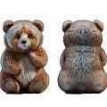 Toy plush teddy bear toy cartoon decorative ornaments bear doll 3d model