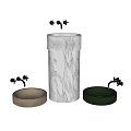 Modern wash basin table basin column basin 3d model