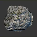 Natural Scenic Blue Rock Landscape Featuring Green Vegetation And Winding Paths