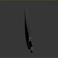 Artistic Sculpture Carving On Curved Blade With Intricate Patterns And Decorative Details