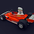 Electric Toy Red F1 Style Racing Car With Number 12 And Sponsor Decals