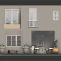Architectural House Model With Detailed Interior Structure And Exterior Lawn Design