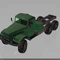 Green Vintage Six Wheel Heavy Duty Truck With Large Off Road Tires