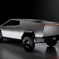 Silver Modern Pickup Truck With Futuristic Design Sleek Body And Large Wheels