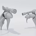 Playful Peeled Banana Characters With Binoculars And Green Feet Design