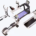 Modern Home Gym Sports Equipment With Treadmill Exercise Bike And Elliptical Trainer