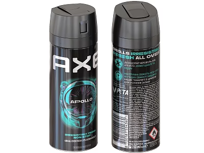 AXE Apollo Refreshing All Over Body Spray For Daily Personal Care Use 3d model
