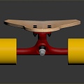 Skateboard class sports old skateboard four-wheel skateboard children skateboard pulley sporting goods sporting goods 3d model