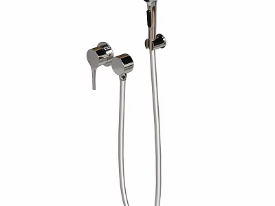 Modern Bathtub Faucet With Handheld Shower Flexible Hose And Chrome Finish 3d model
