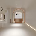 Modern Minimalist Interior Design With Circular Skylight Green Plants Glass Door And White Walls