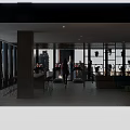 Modern Fitness Studio With Woman Exercising On Treadmills Indoor Plants And Comfortable Seating