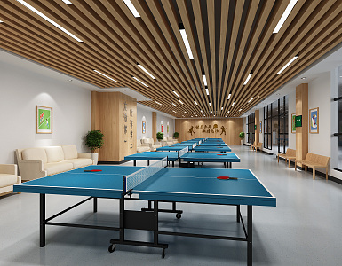 Modern Table Tennis Room School Table Tennis Room 3d model