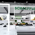 Schaeffler Exhibition Booth With Two Story Design Product Displays And Brand Signage Display Areas