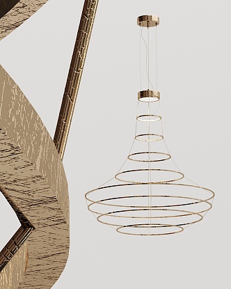 Modern chandelier metal chandelier 3d model