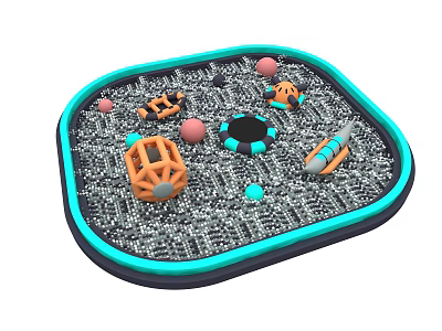 Modern amusement equipment ocean ball pool 3d model