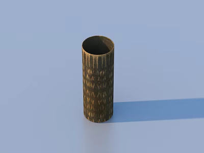 Textured Cylindrical Container for Daily Use With Natural Surface Design 3d model