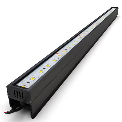 LED Light Bar With Black Housing And Multiple Bright LED Bulbs For Indoor Lighting 3d model