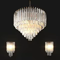 Modern Crystal Chandelier With Multi Layered Design For Indoor Decorative Lighting