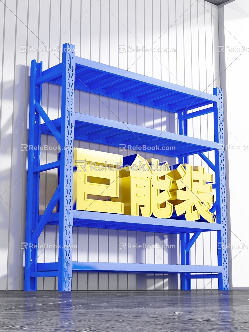 Storage Shelf Storage Rack Multi-layer Heavy Storage Rack Commercial Supermarket Garage Express Storage Room Goods Storage Rack 3d model