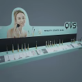QVS Beauty Station Display Shelf With Organized Makeup Brushes And Tools