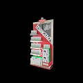 Tsingtao Beer Display Shelf With Red Design Multiple Layers And Canned Drinks 3d model