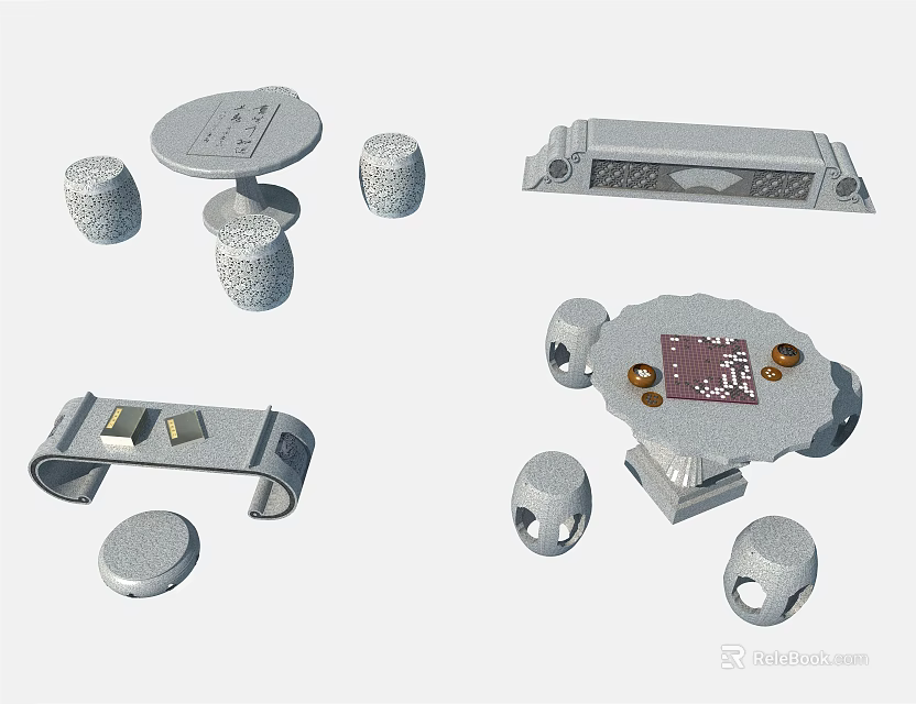 Outdoor Table Assorted Components Including Sturdy Legs And Metal Connectors 3d model