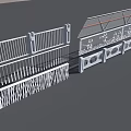 Railing landscape 3d model