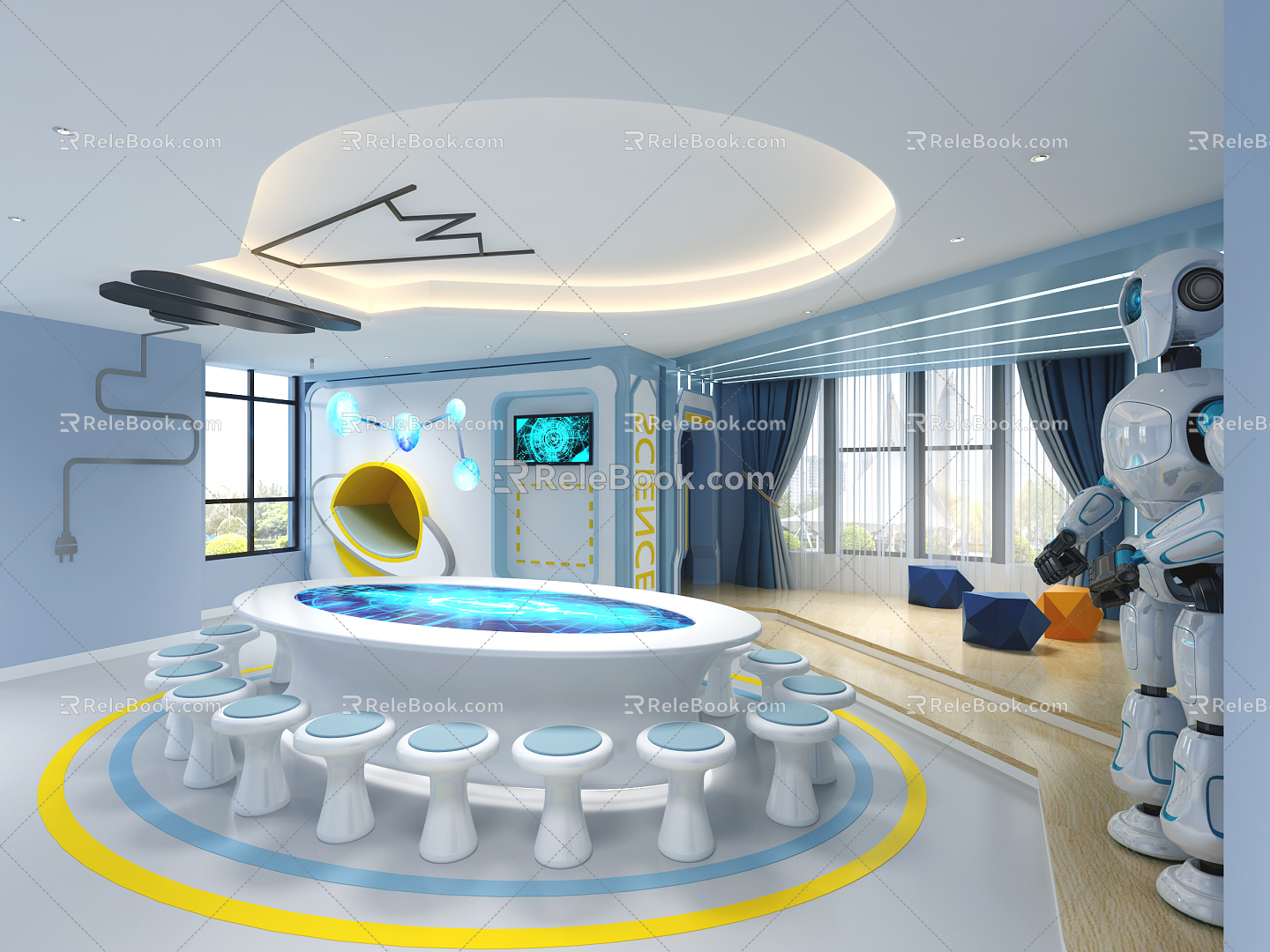 Modern Kindergarten Bowu Science Exploration Room 3d model