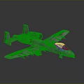 Military Twin Engine Attack Aircraft With Gray Paint And Detailed Wing Structure Design