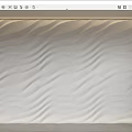 Modern White Textured Wall Design With Wavy Patterns And Soft Lighting 3d model