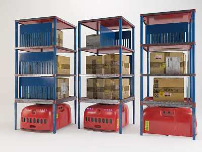 Industrial LOFT shelf shelf warehouse carton 3d model Industrial LOFT shelf shelf warehouse carton 3d model