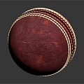 Red Leather Cricket Ball With White Stitches Sports Equipment For Training Matches
