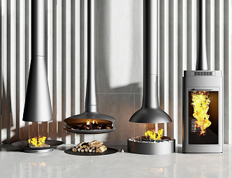 Modern Fireplace 3d model