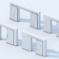 Modern Barn Door 3d model