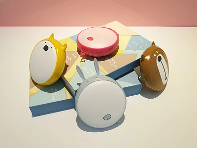 Modern charging treasure animal charging treasure hand warmer rabbit pig bear dog gift ornaments 3d model