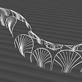Modern Arched Pergola Design With Row Of Curved Structures